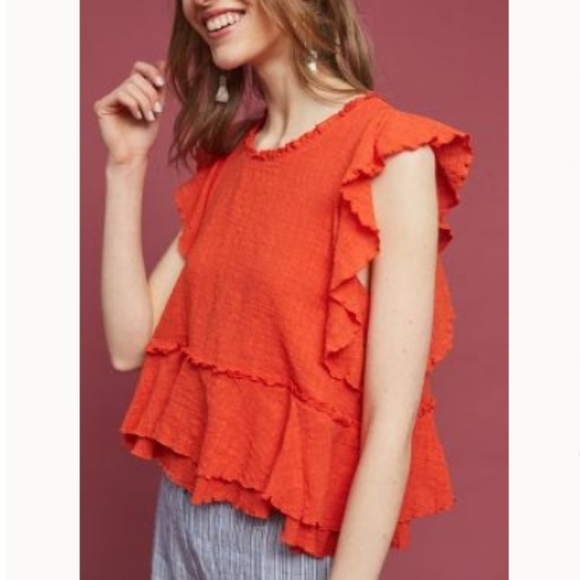 ANTHRO (Maeve) Cascade Tiered Shell Top - Picture 3 of 7